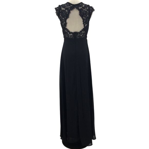 LULU'S SZ M Momentous Moments Black Lace Backless Formal Party Maxi Dress B119 - Picture 4 of 10